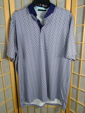 Greyson All Over G Logo Golf Polo Navy Size L